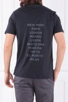 Тениска CITIES GRAPHIC TEE | Slim Fit Michael Kors тъмносин