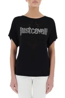 Тениска | Loose fit Just Cavalli черен