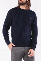 Пуловер CLASSIC COTTON BLEND | Regular Fit | с добавка вълна Tommy Hilfiger тъмносин