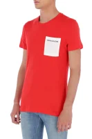 Тениска T-shirt POCKET INSTITUTIONAL | Slim Fit CALVIN KLEIN JEANS червен
