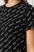Тениска diagonal logo | Regular Fit DKNY Sport черен