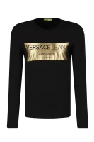 Блуза с дълъг ръкав | Slim Fit Versace Jeans черен