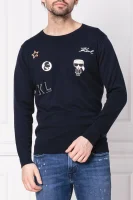 Пуловер | Regular Fit Karl Lagerfeld тъмносин