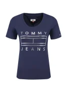 Тениска METALLIC LOGO | Regular Fit Tommy Jeans тъмносин