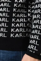 Вълнен пуловер | Regular Fit Karl Lagerfeld черен
