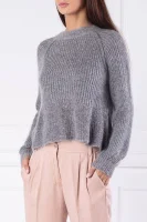 Пуловер | Loose fit | с добавка вълна TWINSET сив