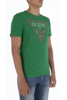 Тениска LOGO ORIGINAL | Slim Fit GUESS зелен