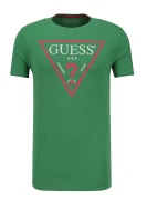 Тениска LOGO ORIGINAL | Slim Fit GUESS зелен