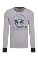 Пуловер JEFFRY | Regular Fit | z dodatkiem wełny La Martina сив