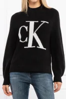Пуловер | Regular Fit с добавка вълна и кашмир CALVIN KLEIN JEANS черен
