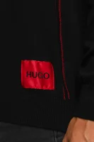 Пуловер Sdorito | Regular Fit HUGO черен