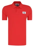 Поло/тениска с яка MONOGRAM LOGO | Regular Fit | pique CALVIN KLEIN JEANS червен
