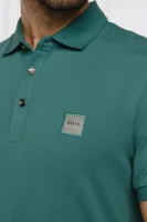 Поло/тениска с яка Passenger | Slim Fit | pique BOSS ORANGE зелен