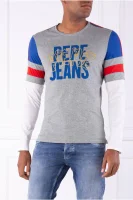 Блуза с дълъг ръкав BASE | Slim Fit Pepe Jeans London сив