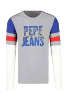 Блуза с дълъг ръкав BASE | Slim Fit Pepe Jeans London сив