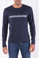 Блуза с дълъг ръкав INSTITUTIONA | Regular Fit CALVIN KLEIN JEANS тъмносин