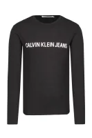 Блуза с дълъг ръкав INSTITUTIONA | Regular Fit CALVIN KLEIN JEANS черен