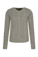 Вълнен пуловер | Regular Fit | с добавка кашмир POLO RALPH LAUREN сив