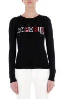 Пуловер | Slim Fit | с добавка вълна Emporio Armani черен