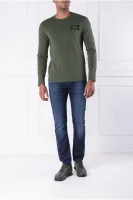 Блуза с дълъг ръкав | Regular Fit Armani Exchange зелен