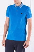 Поло/тениска с яка Porches | Relaxed fit BOSS ORANGE син