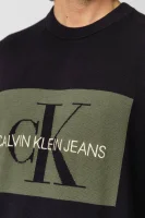 Пуловер ICONIC MONOGRAM LOGO | Regular Fit CALVIN KLEIN JEANS черен