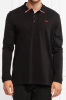 Поло/тениска с яка Donol212 | Regular Fit | pique HUGO черен