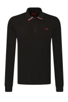 Поло/тениска с яка Donol211 | Regular Fit | pique HUGO черен