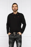 Поло/тениска с яка Donol211 | Regular Fit | pique HUGO черен