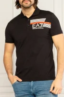 Поло/тениска с яка | Regular Fit EA7 черен