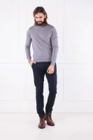 Пуловер FF GG MERINO CREW | Regular Fit Hackett London сив
