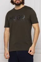 Тениска dolive | Regular Fit HUGO каки