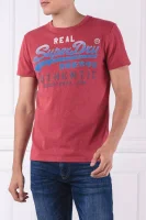 Тениска VINTAGE AUTHENTIC FADE TEE | Slim Fit Superdry червен