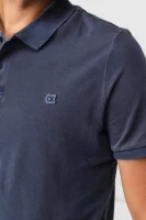 Поло/тениска с яка CK Logo | Slim Fit | pique CALVIN KLEIN JEANS тъмносин
