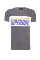 Тениска TRIPLE DROP POP PANEL | Slim Fit Superdry графитен