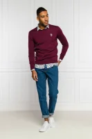 Вълнен пуловер | Regular Fit Karl Lagerfeld бордо