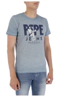 Тениска GEORGE | Slim Fit Pepe Jeans London небесносин