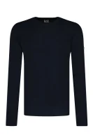 Вълнен пуловер | Regular Fit EA7 тъмносин