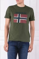 Тениска SADRIN | Regular Fit Napapijri зелен