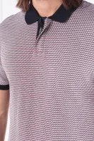 Поло/тениска с яка Polston 14 | pima cotton | Slim Fit BOSS BLACK бордо