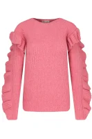 Пуловер | Relaxed fit | с добавка вълна Red Valentino розов