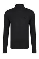 Блуза с поло яка LUXURY WOOL ROLL NEC | Regular Fit Tommy Tailored черен