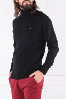 Блуза с поло яка LUXURY WOOL ROLL NEC | Regular Fit Tommy Tailored черен