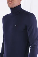 Блуза с поло яка LUXURY WOOL ROLL NEC | Regular Fit Tommy Tailored тъмносин