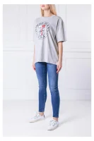 Тениска TJW BOYFRIEND STAMP | Loose fit Tommy Jeans сив