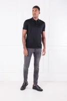 Поло/тениска с яка Drustan | Regular Fit HUGO черен