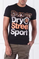 Тениска STREET SPORTS | Slim Fit Superdry черен