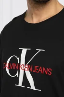 Блуза с дълъг ръкав MONOGRAM | Regular Fit CALVIN KLEIN JEANS черен
