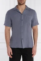 Ленена риза Ellino | Comfort fit HUGO тъмносин
