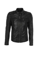Leather Jacket GUESS черен